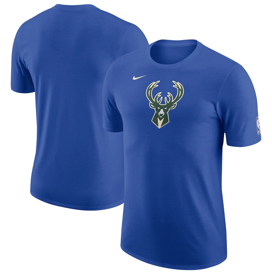 Men's Milwaukee Bucks Royal 2022/23 City Edition Essential Warmup T-Shirt